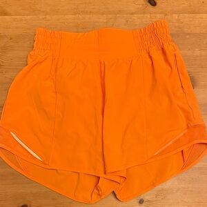 Lululemon Athletica Bright Orange Athletic Shorts (Size 4)